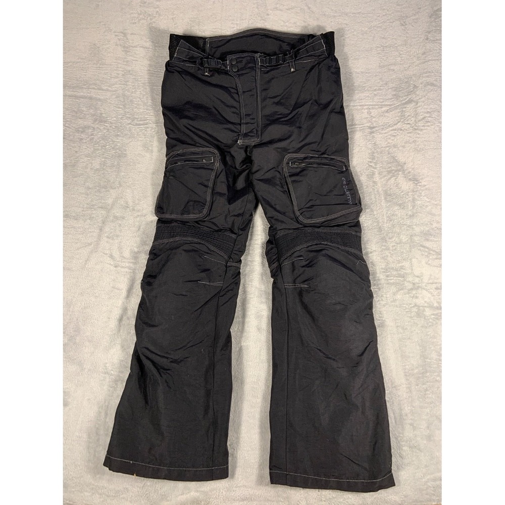Joe Rocket Ballistic 5.0 Men's Pants XL Black Nylon‎ White Contrast Stitching